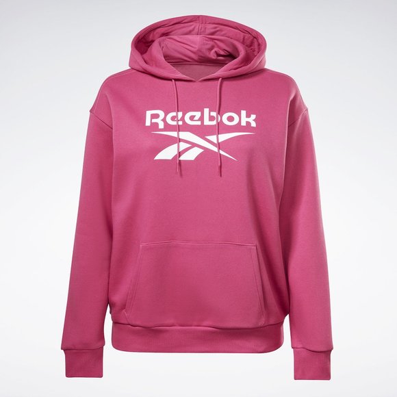 New REEBOK Plus Size Identity Logo Fleece Hoodie - Picture 1 of 9